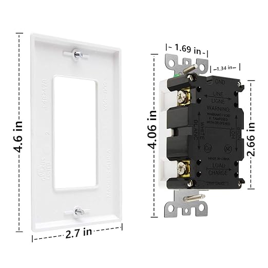 (B08159L787) - ANKO GFCI Outlet 20 Amp, UL Listed, Tamper-Resistant, Weather Resistant Receptacle Indoor or Outdoor Use
