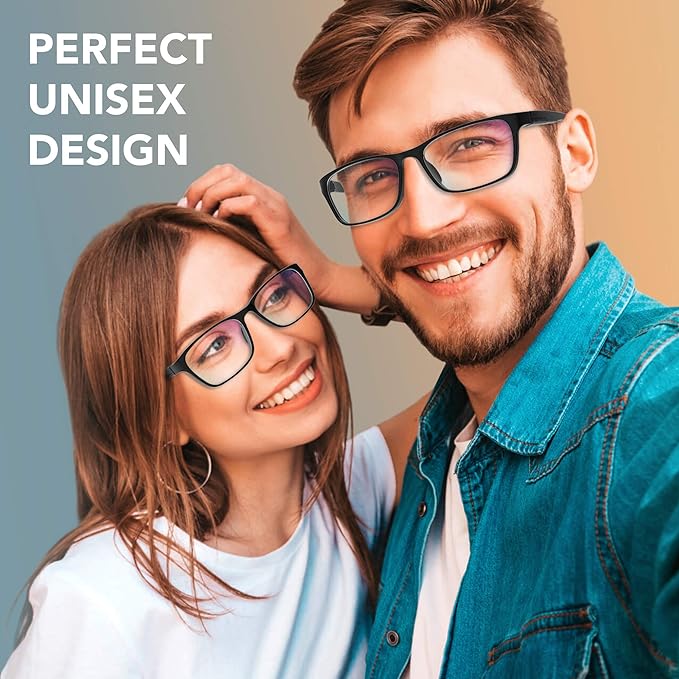 (B086C66SZ2) - Stylish Blue Light Blocking Glasses for Women or Men - Ease Computer and Digital Eye Strain